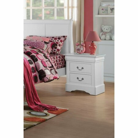 GFANCY FIXTURES 22 x 16 x 24 in. Metal Nightstand, White GF3099681